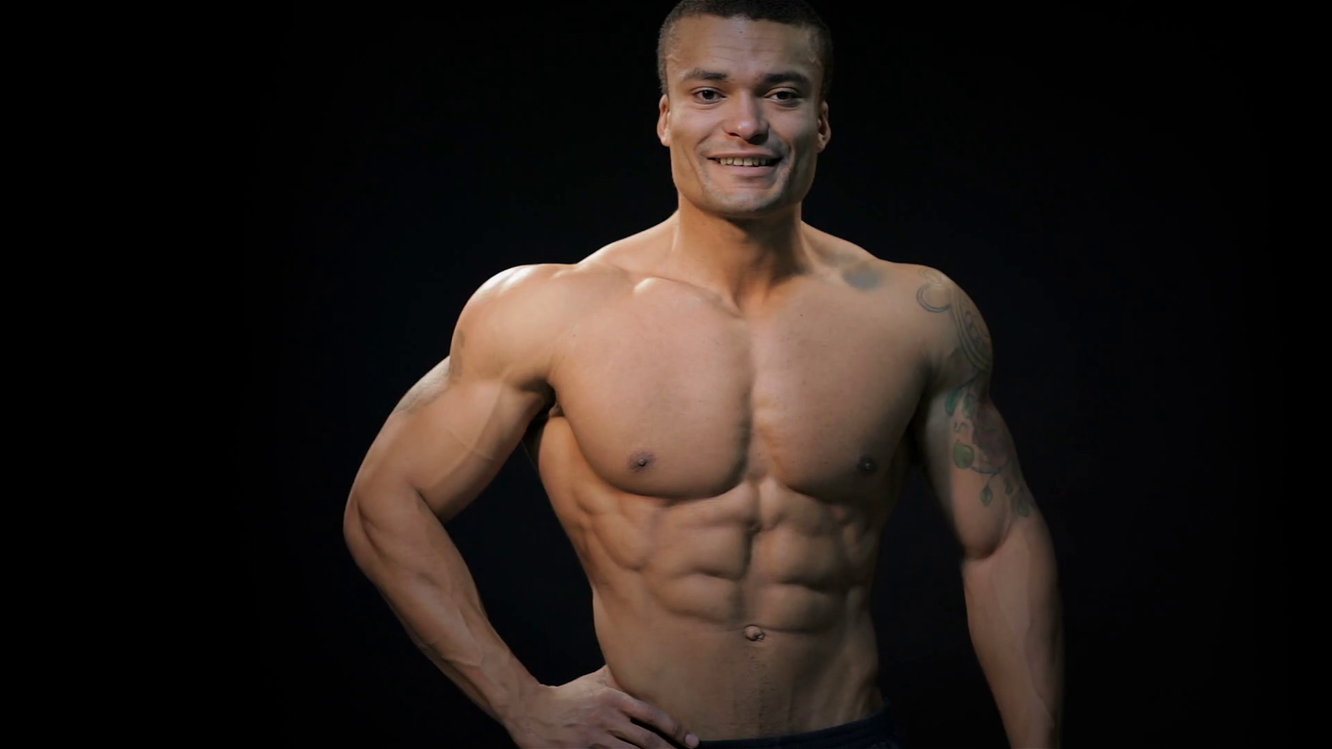 Strong bodybuilder with six pack Stock Video Footage ...